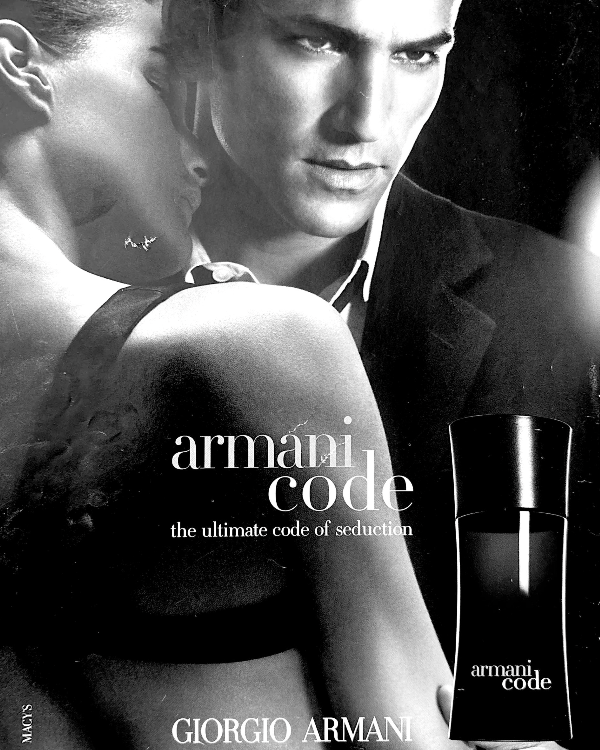 Complete later Armani Code fragrance advertisement