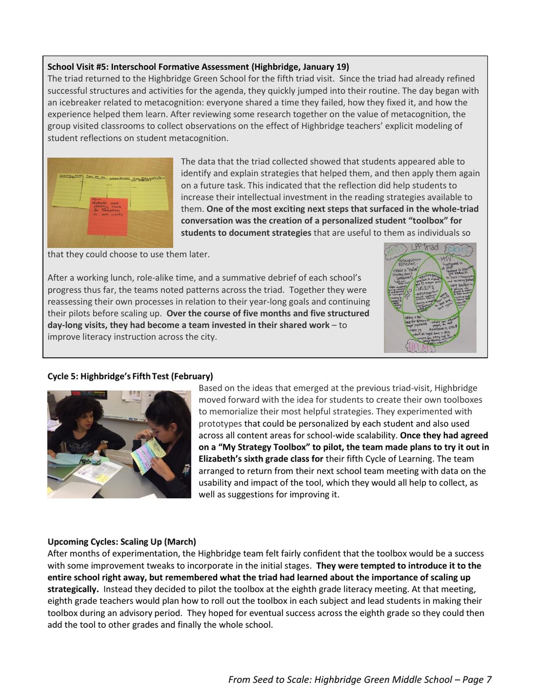From Seed to Scale: The Highbridge Green School, page 7