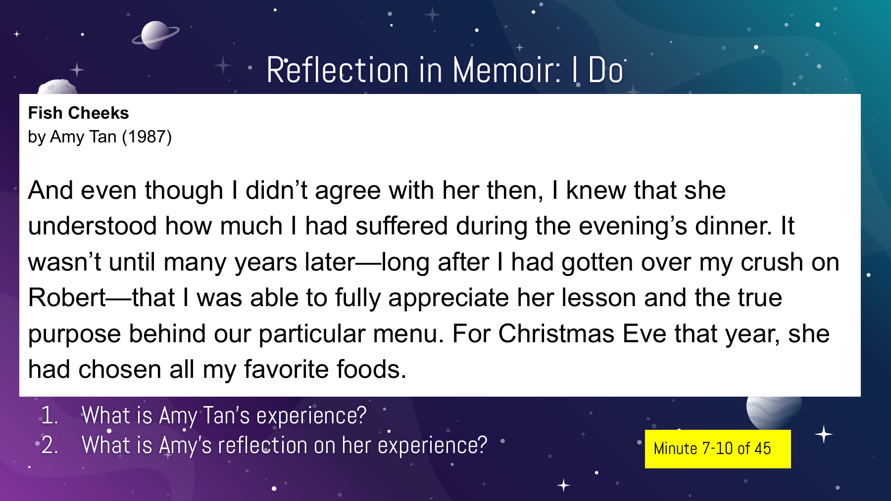 Lesson 11: Adding Reflection in Memoir, slide 5 of 12