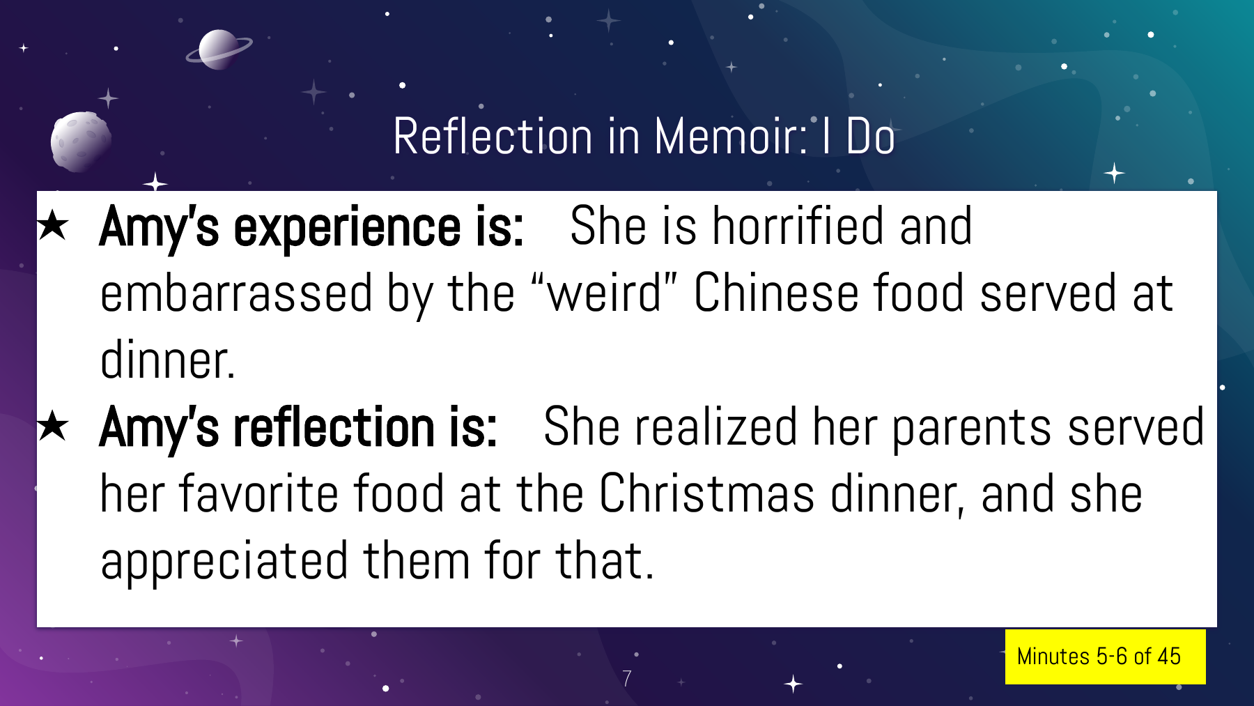 Lesson 11: Adding Reflection in Memoir, slide 7 of 12