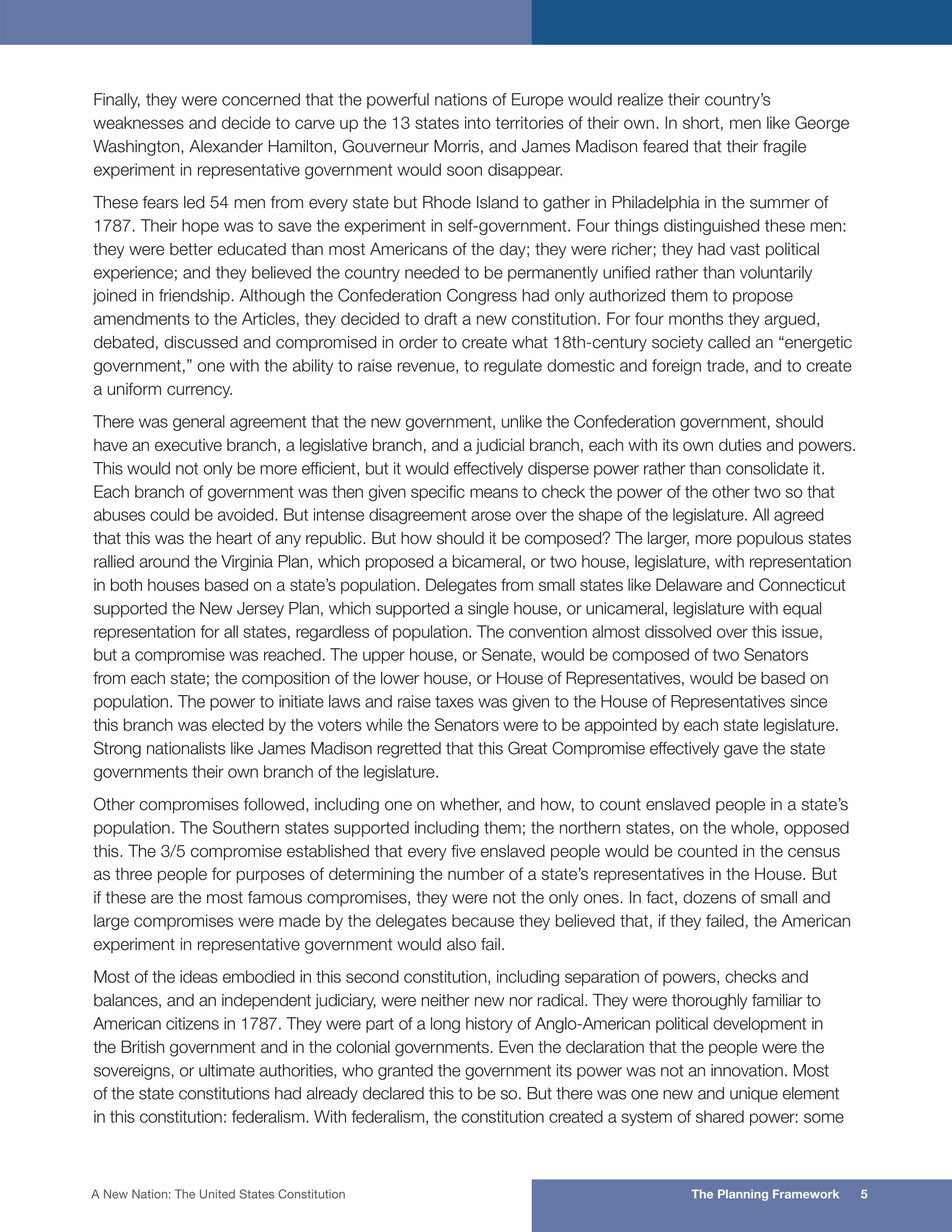 Historical Context For Teachers continued, page 5