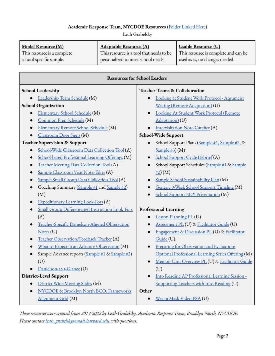 Remote-Instruction Resource Library, page 2