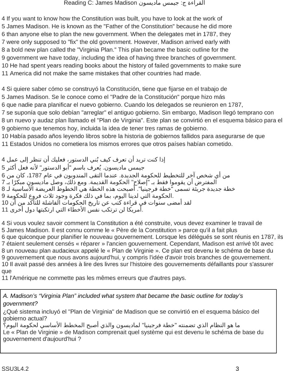 Page 3 from the multilingual Madison assignment